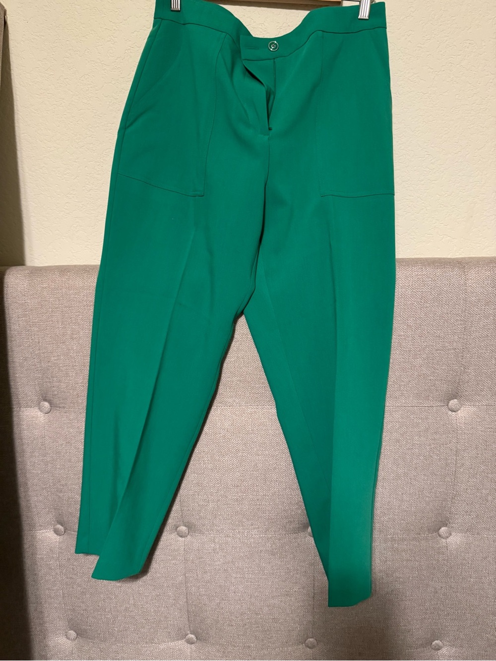 Zac & Rachel Emerald Green High-Rise Tapered Trousers